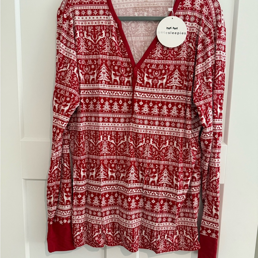 Little Sleepies Holiday Women’s Bamboo Pajama Top - XXL